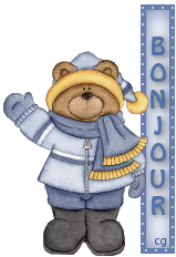 Gif animé bonjour ourson